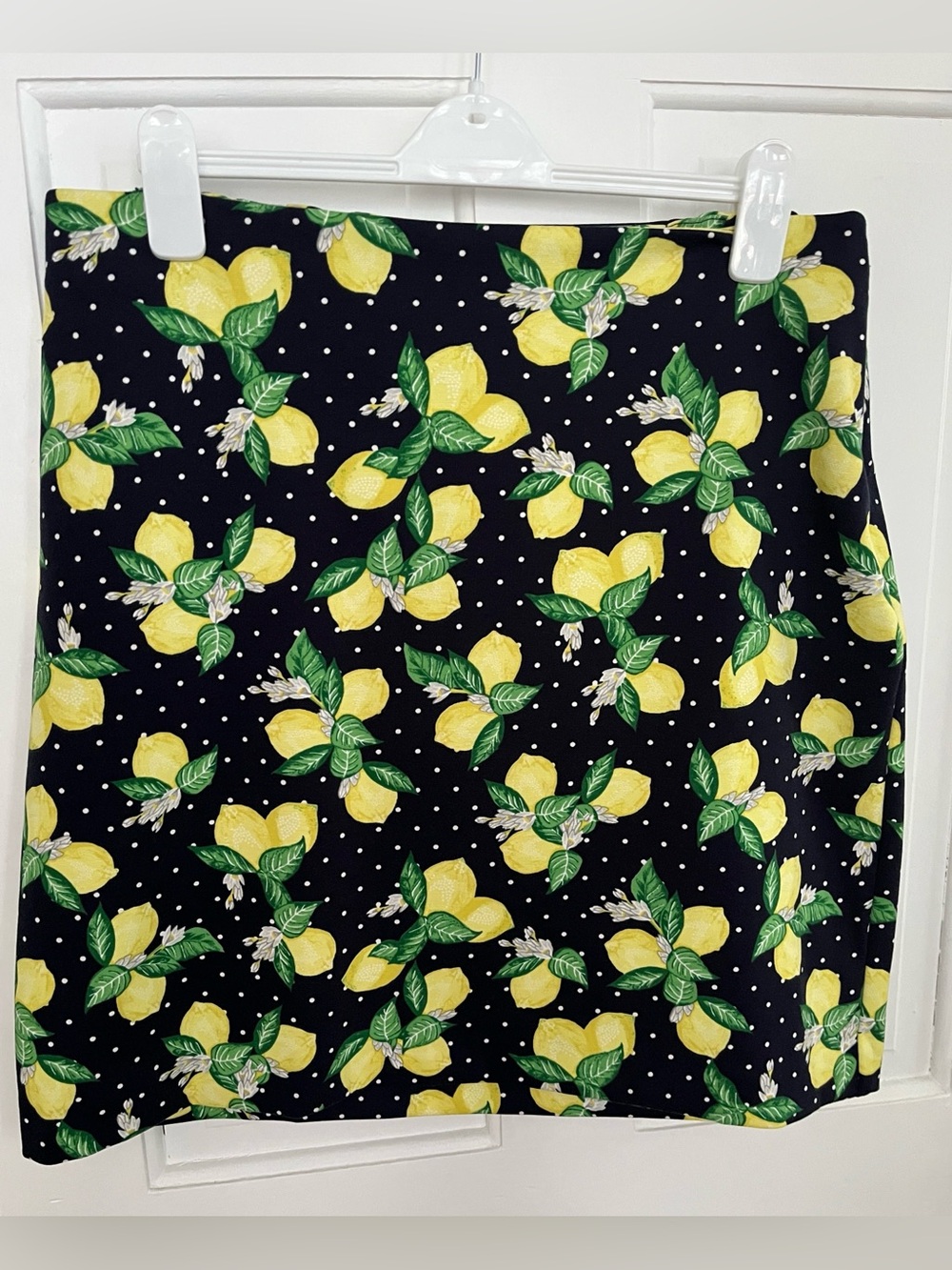 Talbots Woman 14W Lemons Print A-line Skirt